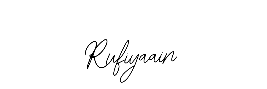 How to make Rufiyaain name signature. Use Bearetta-2O07w style for creating short signs online. This is the latest handwritten sign. Rufiyaain signature style 12 images and pictures png