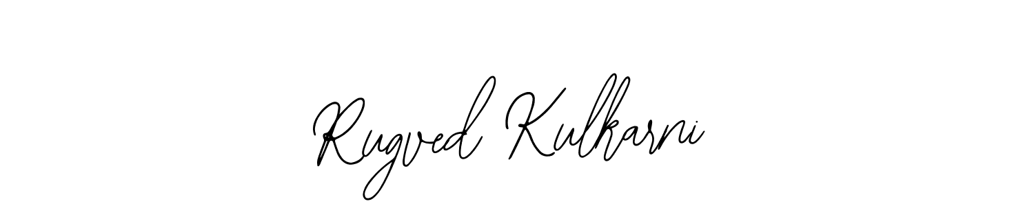 How to make Rugved Kulkarni name signature. Use Bearetta-2O07w style for creating short signs online. This is the latest handwritten sign. Rugved Kulkarni signature style 12 images and pictures png