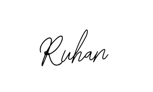 Use a signature maker to create a handwritten signature online. With this signature software, you can design (Bearetta-2O07w) your own signature for name Ruhan. Ruhan signature style 12 images and pictures png