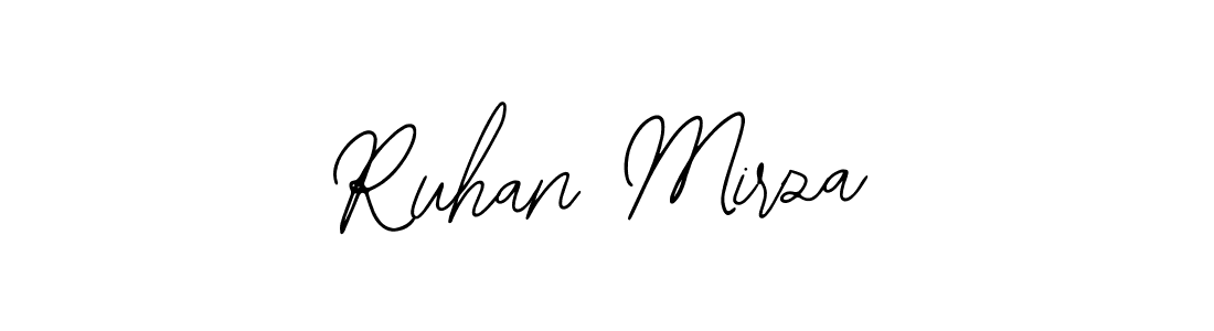 The best way (Bearetta-2O07w) to make a short signature is to pick only two or three words in your name. The name Ruhan Mirza include a total of six letters. For converting this name. Ruhan Mirza signature style 12 images and pictures png
