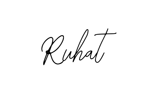 How to make Ruhat name signature. Use Bearetta-2O07w style for creating short signs online. This is the latest handwritten sign. Ruhat signature style 12 images and pictures png