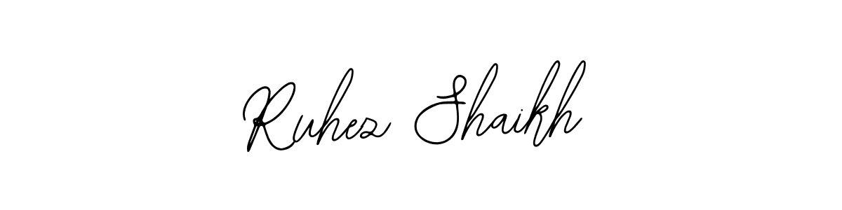 The best way (Bearetta-2O07w) to make a short signature is to pick only two or three words in your name. The name Ruhez Shaikh include a total of six letters. For converting this name. Ruhez Shaikh signature style 12 images and pictures png