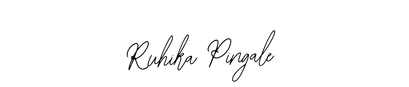 You should practise on your own different ways (Bearetta-2O07w) to write your name (Ruhika Pingale) in signature. don't let someone else do it for you. Ruhika Pingale signature style 12 images and pictures png