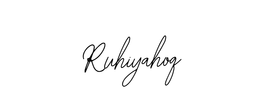 Similarly Bearetta-2O07w is the best handwritten signature design. Signature creator online .You can use it as an online autograph creator for name Ruhiyahoq. Ruhiyahoq signature style 12 images and pictures png