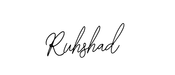 Design your own signature with our free online signature maker. With this signature software, you can create a handwritten (Bearetta-2O07w) signature for name Ruhshad. Ruhshad signature style 12 images and pictures png