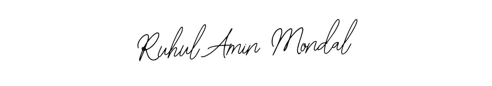 Bearetta-2O07w is a professional signature style that is perfect for those who want to add a touch of class to their signature. It is also a great choice for those who want to make their signature more unique. Get Ruhul Amin Mondal name to fancy signature for free. Ruhul Amin Mondal signature style 12 images and pictures png