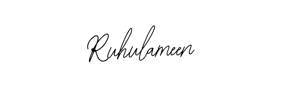 Use a signature maker to create a handwritten signature online. With this signature software, you can design (Bearetta-2O07w) your own signature for name Ruhulameen. Ruhulameen signature style 12 images and pictures png