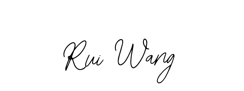 You should practise on your own different ways (Bearetta-2O07w) to write your name (Rui Wang) in signature. don't let someone else do it for you. Rui Wang signature style 12 images and pictures png