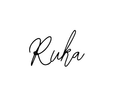 Design your own signature with our free online signature maker. With this signature software, you can create a handwritten (Bearetta-2O07w) signature for name Ruka. Ruka signature style 12 images and pictures png
