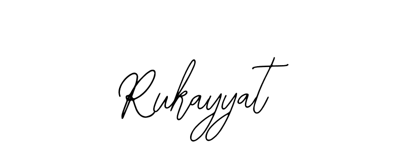How to make Rukayyat name signature. Use Bearetta-2O07w style for creating short signs online. This is the latest handwritten sign. Rukayyat signature style 12 images and pictures png