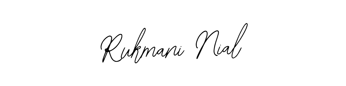 Also You can easily find your signature by using the search form. We will create Rukmani Nial name handwritten signature images for you free of cost using Bearetta-2O07w sign style. Rukmani Nial signature style 12 images and pictures png