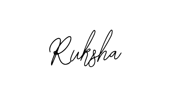 Use a signature maker to create a handwritten signature online. With this signature software, you can design (Bearetta-2O07w) your own signature for name Ruksha. Ruksha signature style 12 images and pictures png