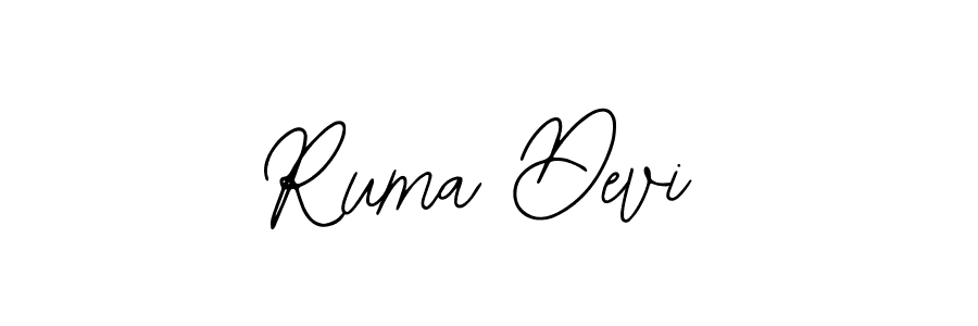 Use a signature maker to create a handwritten signature online. With this signature software, you can design (Bearetta-2O07w) your own signature for name Ruma Devi. Ruma Devi signature style 12 images and pictures png