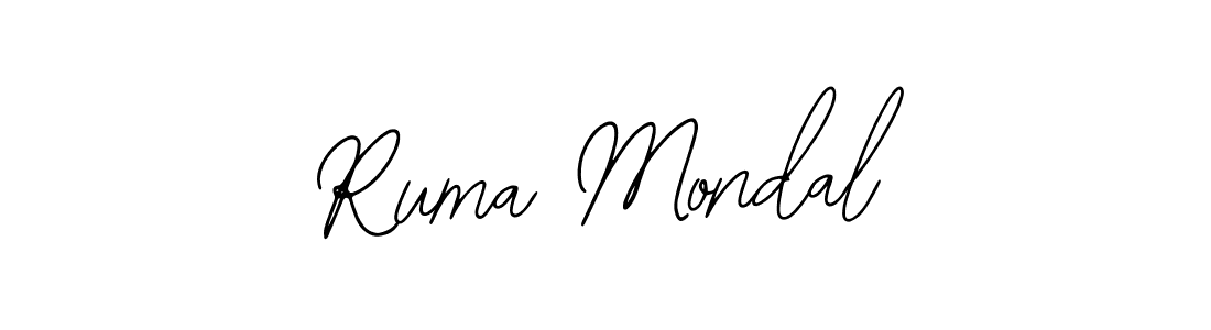 Similarly Bearetta-2O07w is the best handwritten signature design. Signature creator online .You can use it as an online autograph creator for name Ruma Mondal. Ruma Mondal signature style 12 images and pictures png