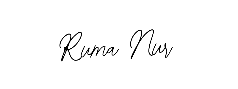 This is the best signature style for the Ruma Nur name. Also you like these signature font (Bearetta-2O07w). Mix name signature. Ruma Nur signature style 12 images and pictures png