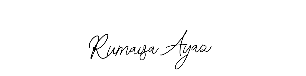 if you are searching for the best signature style for your name Rumaisa Ayaz. so please give up your signature search. here we have designed multiple signature styles  using Bearetta-2O07w. Rumaisa Ayaz signature style 12 images and pictures png