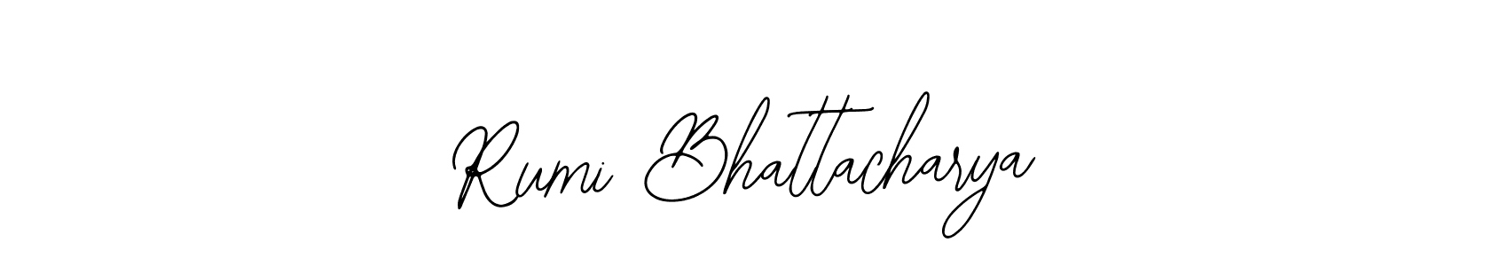 How to make Rumi Bhattacharya name signature. Use Bearetta-2O07w style for creating short signs online. This is the latest handwritten sign. Rumi Bhattacharya signature style 12 images and pictures png