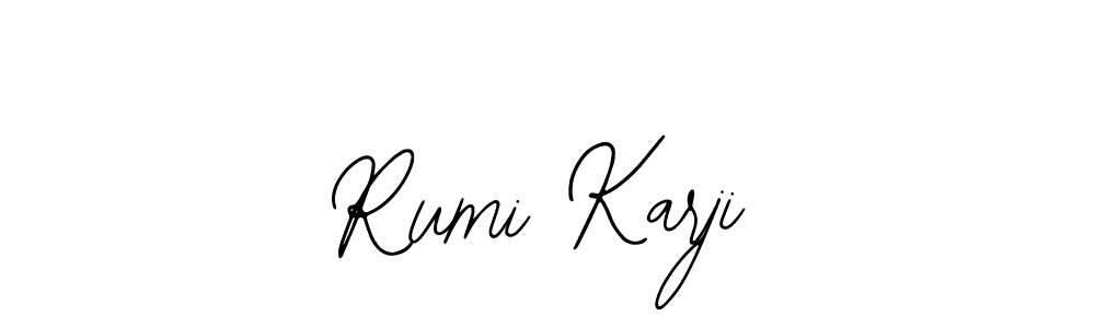 Use a signature maker to create a handwritten signature online. With this signature software, you can design (Bearetta-2O07w) your own signature for name Rumi Karji. Rumi Karji signature style 12 images and pictures png