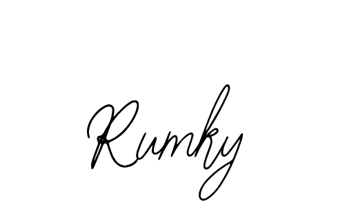 Use a signature maker to create a handwritten signature online. With this signature software, you can design (Bearetta-2O07w) your own signature for name Rumky. Rumky signature style 12 images and pictures png