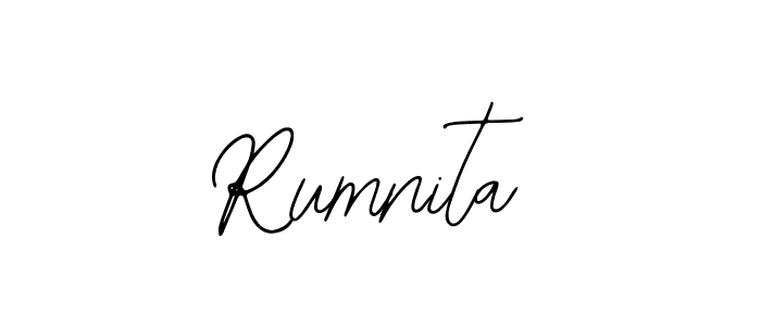 How to make Rumnita signature? Bearetta-2O07w is a professional autograph style. Create handwritten signature for Rumnita name. Rumnita signature style 12 images and pictures png