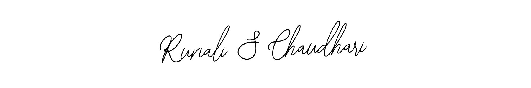 You should practise on your own different ways (Bearetta-2O07w) to write your name (Runali S Chaudhari) in signature. don't let someone else do it for you. Runali S Chaudhari signature style 12 images and pictures png
