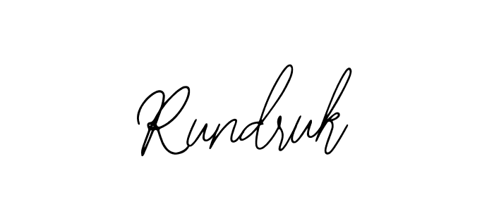 You should practise on your own different ways (Bearetta-2O07w) to write your name (Rundruk) in signature. don't let someone else do it for you. Rundruk signature style 12 images and pictures png