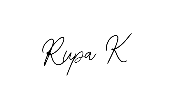 The best way (Bearetta-2O07w) to make a short signature is to pick only two or three words in your name. The name Rupa K include a total of six letters. For converting this name. Rupa K signature style 12 images and pictures png