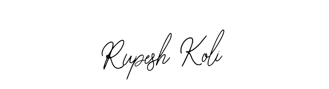 How to make Rupesh Koli name signature. Use Bearetta-2O07w style for creating short signs online. This is the latest handwritten sign. Rupesh Koli signature style 12 images and pictures png