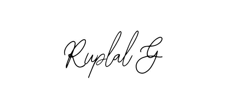 if you are searching for the best signature style for your name Ruplal G. so please give up your signature search. here we have designed multiple signature styles  using Bearetta-2O07w. Ruplal G signature style 12 images and pictures png