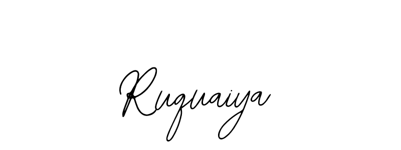 How to make Ruquaiya name signature. Use Bearetta-2O07w style for creating short signs online. This is the latest handwritten sign. Ruquaiya signature style 12 images and pictures png