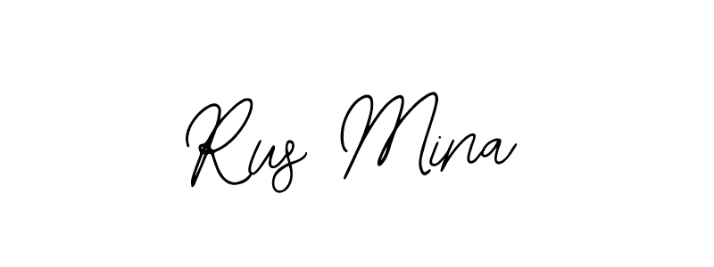 Also You can easily find your signature by using the search form. We will create Rus Mina name handwritten signature images for you free of cost using Bearetta-2O07w sign style. Rus Mina signature style 12 images and pictures png