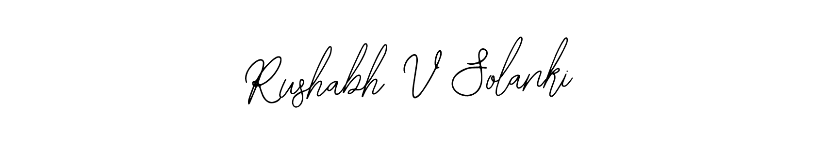 You should practise on your own different ways (Bearetta-2O07w) to write your name (Rushabh V Solanki) in signature. don't let someone else do it for you. Rushabh V Solanki signature style 12 images and pictures png