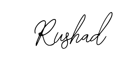 Design your own signature with our free online signature maker. With this signature software, you can create a handwritten (Bearetta-2O07w) signature for name Rushad. Rushad signature style 12 images and pictures png