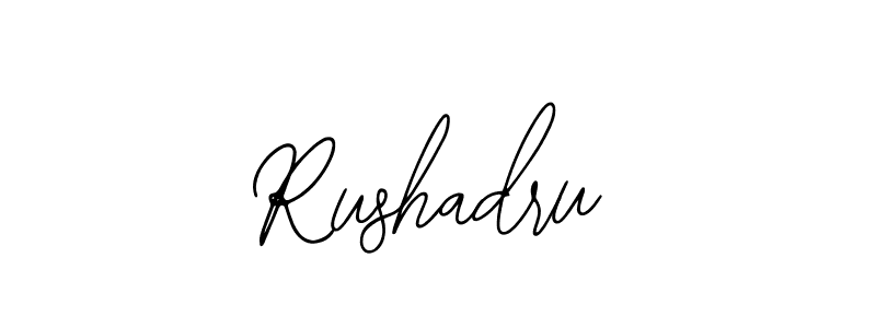 Rushadru stylish signature style. Best Handwritten Sign (Bearetta-2O07w) for my name. Handwritten Signature Collection Ideas for my name Rushadru. Rushadru signature style 12 images and pictures png