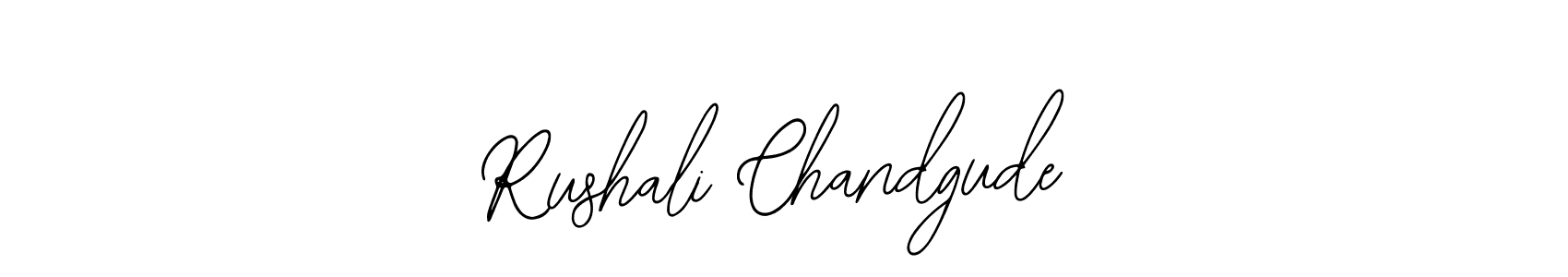 The best way (Bearetta-2O07w) to make a short signature is to pick only two or three words in your name. The name Rushali Chandgude include a total of six letters. For converting this name. Rushali Chandgude signature style 12 images and pictures png