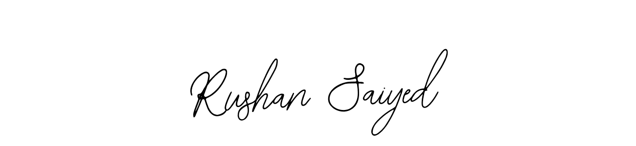 Make a beautiful signature design for name Rushan Saiyed. Use this online signature maker to create a handwritten signature for free. Rushan Saiyed signature style 12 images and pictures png