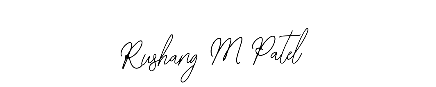 Make a short Rushang M Patel signature style. Manage your documents anywhere anytime using Bearetta-2O07w. Create and add eSignatures, submit forms, share and send files easily. Rushang M Patel signature style 12 images and pictures png
