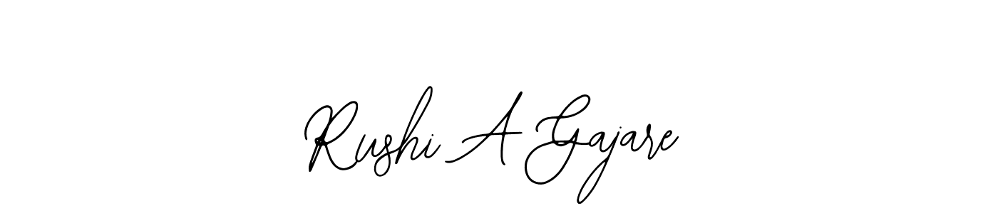 How to make Rushi A Gajare signature? Bearetta-2O07w is a professional autograph style. Create handwritten signature for Rushi A Gajare name. Rushi A Gajare signature style 12 images and pictures png