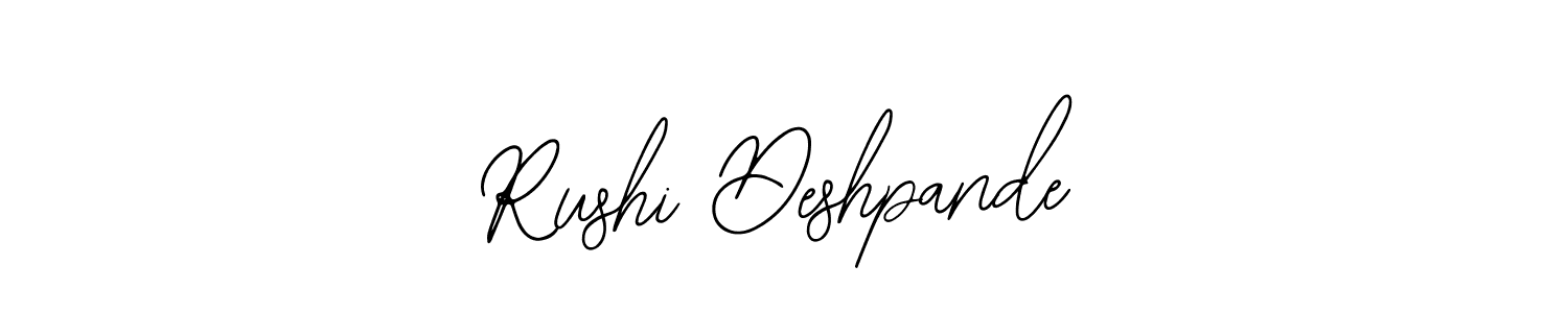 Create a beautiful signature design for name Rushi Deshpande. With this signature (Bearetta-2O07w) fonts, you can make a handwritten signature for free. Rushi Deshpande signature style 12 images and pictures png