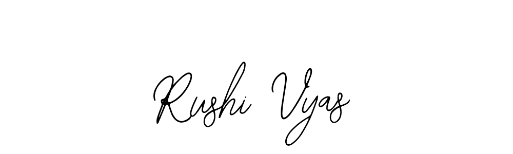 The best way (Bearetta-2O07w) to make a short signature is to pick only two or three words in your name. The name Rushi Vyas include a total of six letters. For converting this name. Rushi Vyas signature style 12 images and pictures png