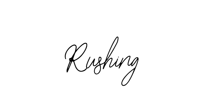 Design your own signature with our free online signature maker. With this signature software, you can create a handwritten (Bearetta-2O07w) signature for name Rushing. Rushing signature style 12 images and pictures png