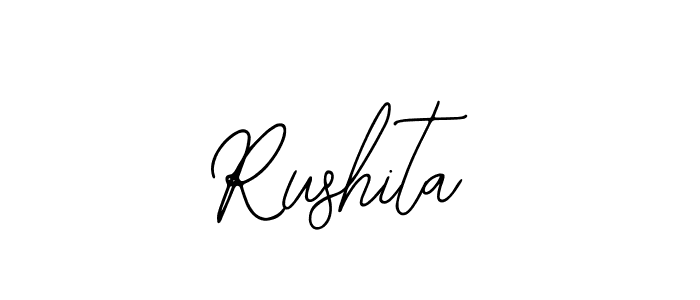 Design your own signature with our free online signature maker. With this signature software, you can create a handwritten (Bearetta-2O07w) signature for name Rushita. Rushita signature style 12 images and pictures png