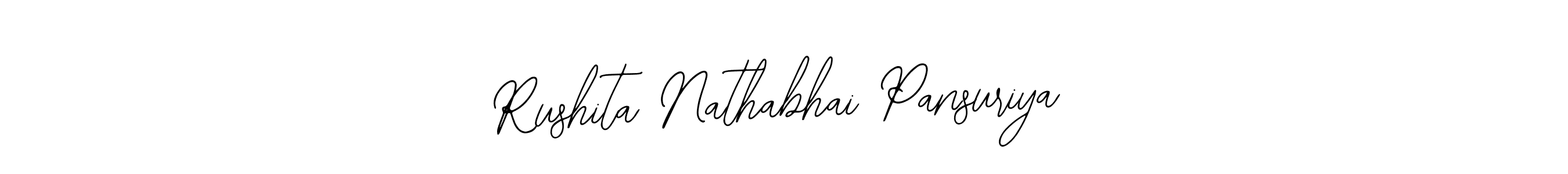 Make a beautiful signature design for name Rushita Nathabhai Pansuriya. Use this online signature maker to create a handwritten signature for free. Rushita Nathabhai Pansuriya signature style 12 images and pictures png