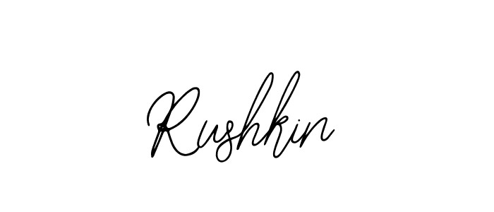 How to make Rushkin name signature. Use Bearetta-2O07w style for creating short signs online. This is the latest handwritten sign. Rushkin signature style 12 images and pictures png