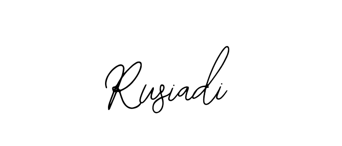 You should practise on your own different ways (Bearetta-2O07w) to write your name (Rusiadi) in signature. don't let someone else do it for you. Rusiadi signature style 12 images and pictures png