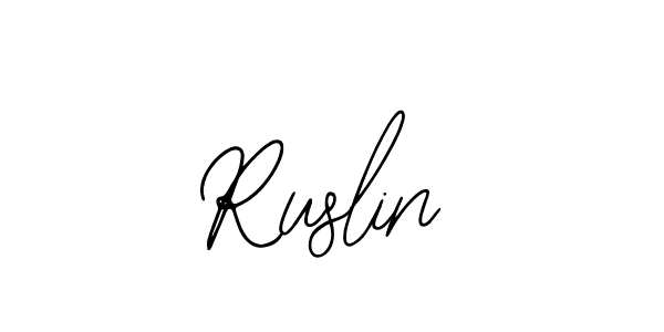 Design your own signature with our free online signature maker. With this signature software, you can create a handwritten (Bearetta-2O07w) signature for name Ruslin. Ruslin signature style 12 images and pictures png