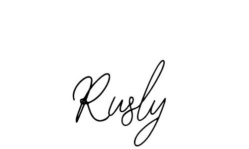 Design your own signature with our free online signature maker. With this signature software, you can create a handwritten (Bearetta-2O07w) signature for name Rusly. Rusly signature style 12 images and pictures png