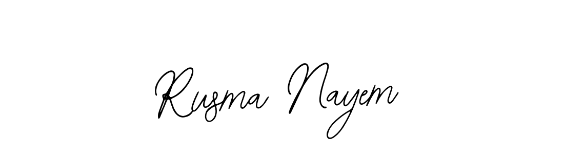 How to make Rusma Nayem name signature. Use Bearetta-2O07w style for creating short signs online. This is the latest handwritten sign. Rusma Nayem signature style 12 images and pictures png