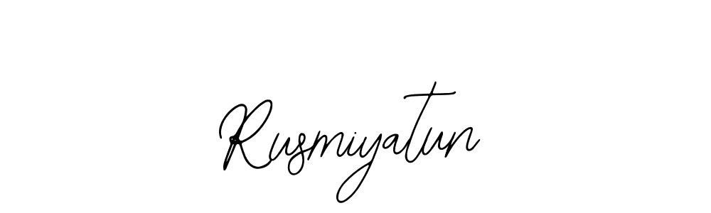 Use a signature maker to create a handwritten signature online. With this signature software, you can design (Bearetta-2O07w) your own signature for name Rusmiyatun. Rusmiyatun signature style 12 images and pictures png