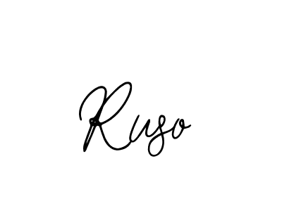 Design your own signature with our free online signature maker. With this signature software, you can create a handwritten (Bearetta-2O07w) signature for name Ruso. Ruso signature style 12 images and pictures png